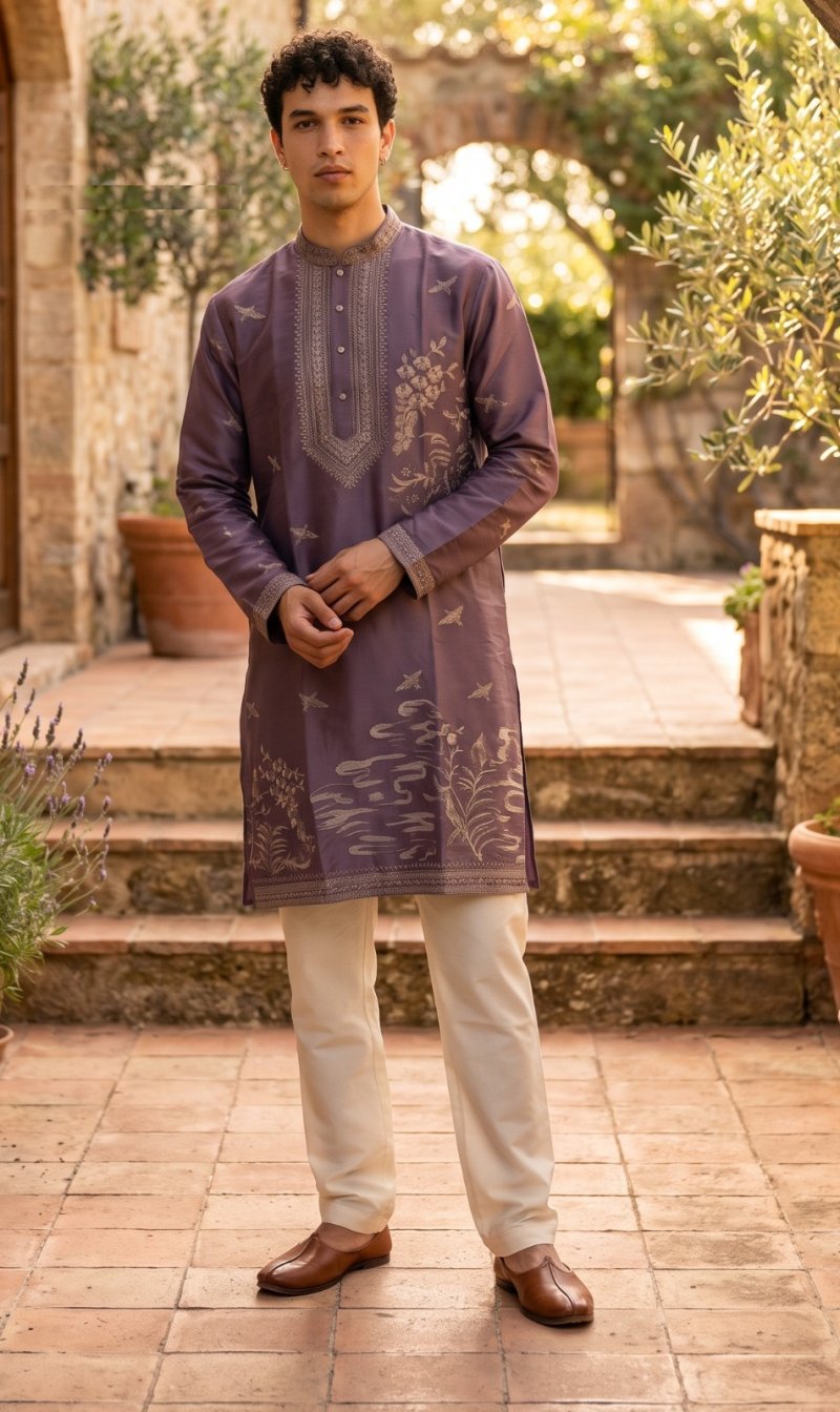 Outluk Wedding Vol 57 Silk Mens Kurta With Pajama